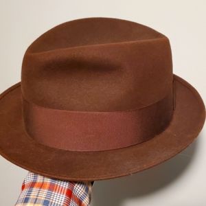 Champ Brown Felt Fedora Hat